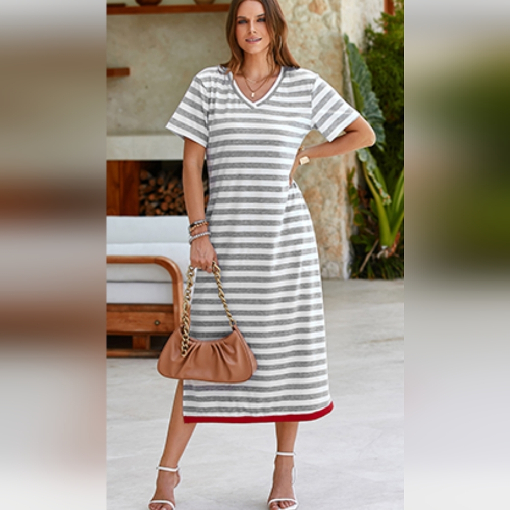 Dokotoo Short Sleeve Midi T Shirt Dress Size Small